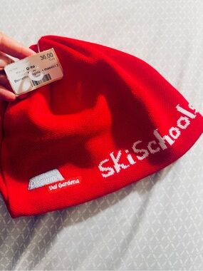 SkiSchool Red Beanie